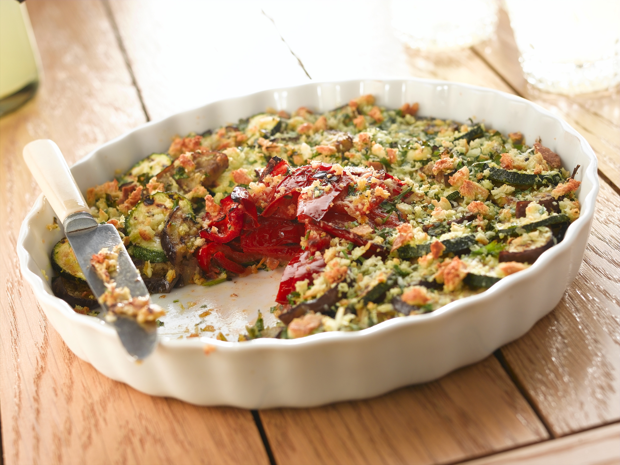 Grilled Vegetable Tian Vegetable tian in a dish