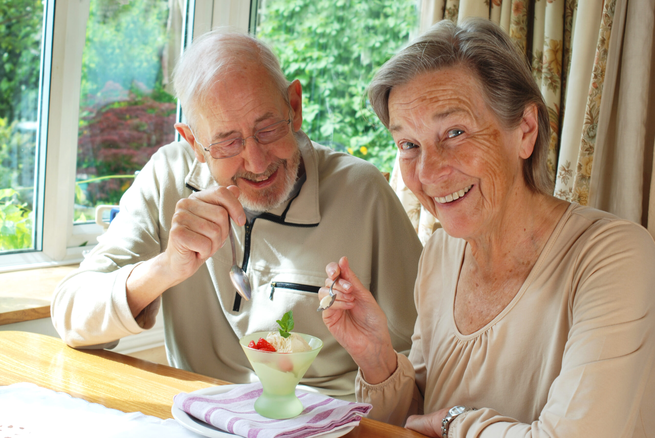 VfL16 lady and man with dessert
