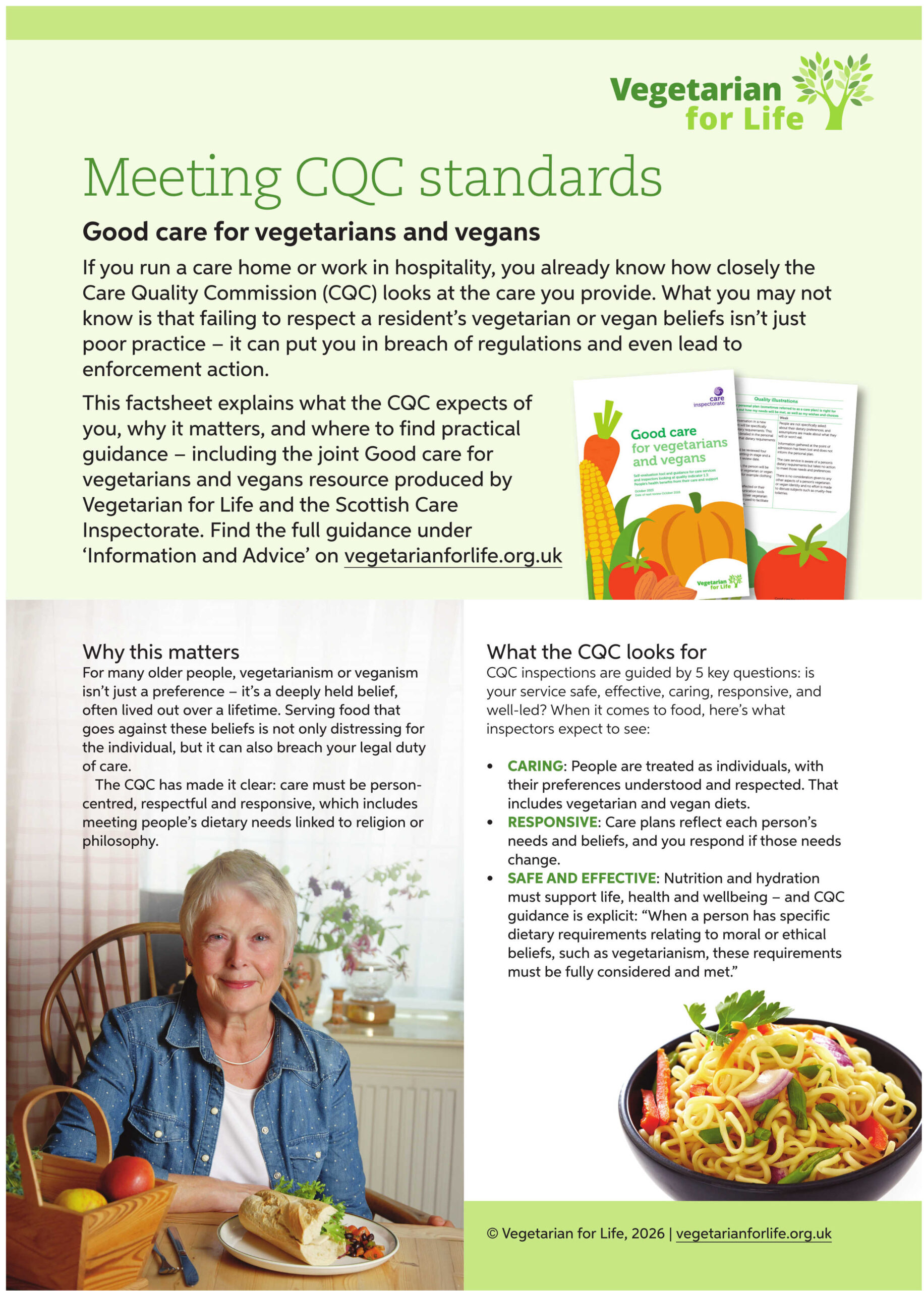 Cover of the Meeting CQC Standards factsheet