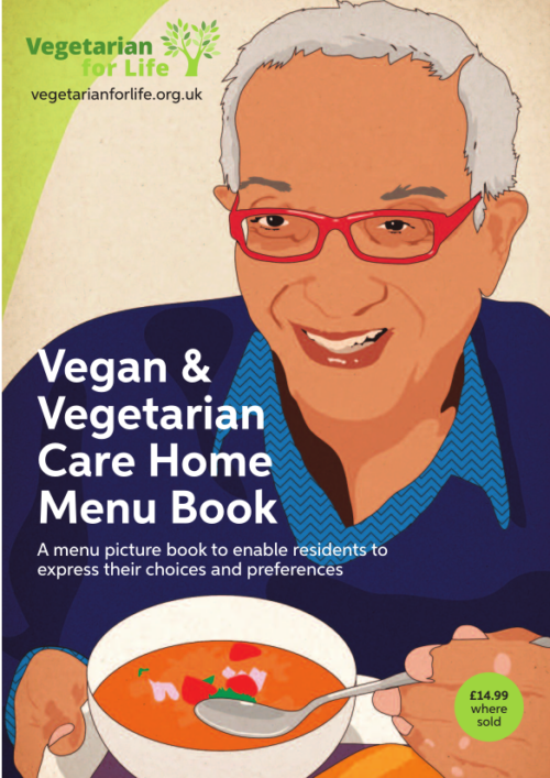 Cover of the Vegan and Vegetarian Care Home Menu Book